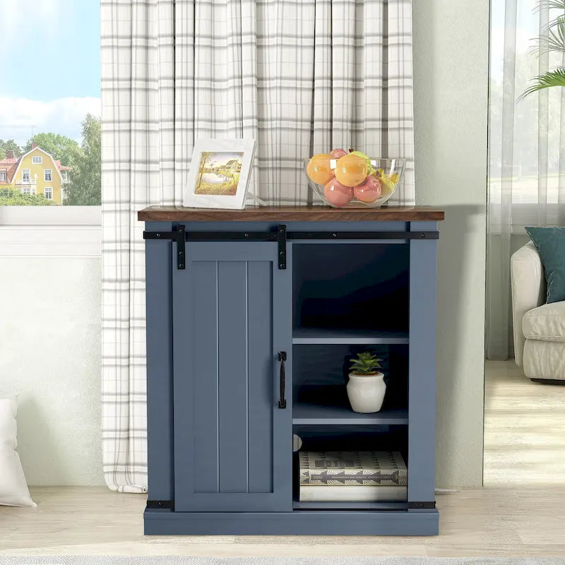 Meuble TV compact de 32 po pour téléviseurs de 40 po avec portes de grange - 32 po de largeur