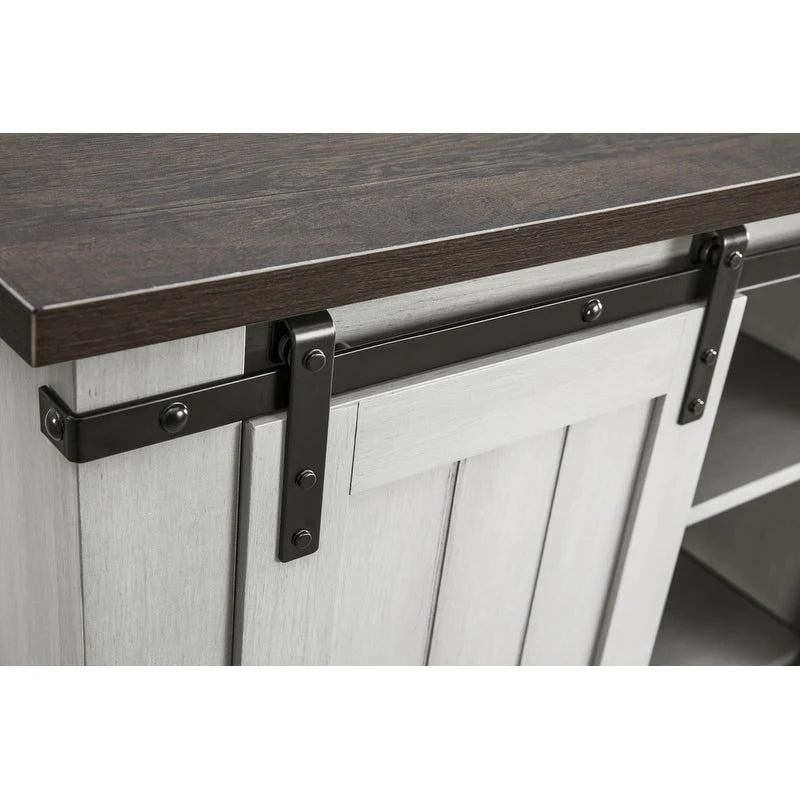 Meuble TV compact de 32 po pour téléviseurs de 40 po avec portes de grange - 32 po de largeur
