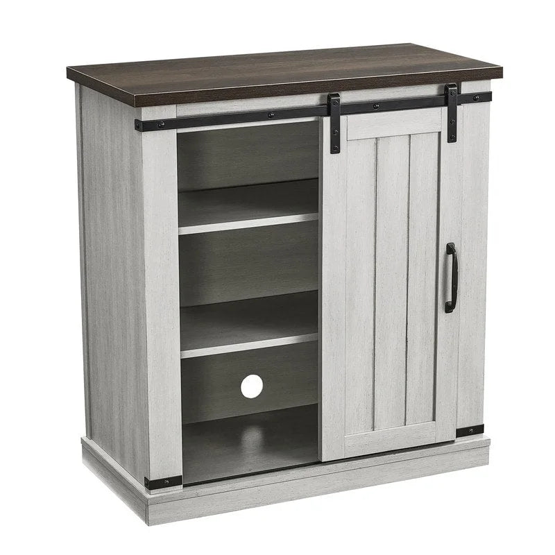 Meuble TV compact de 32 po pour téléviseurs de 40 po avec portes de grange - 32 po de largeur