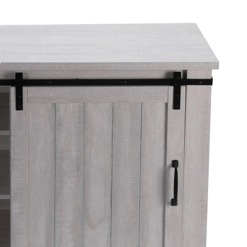 Meuble TV compact de 32 po pour téléviseurs de 40 po avec portes de grange - 32 po de largeur