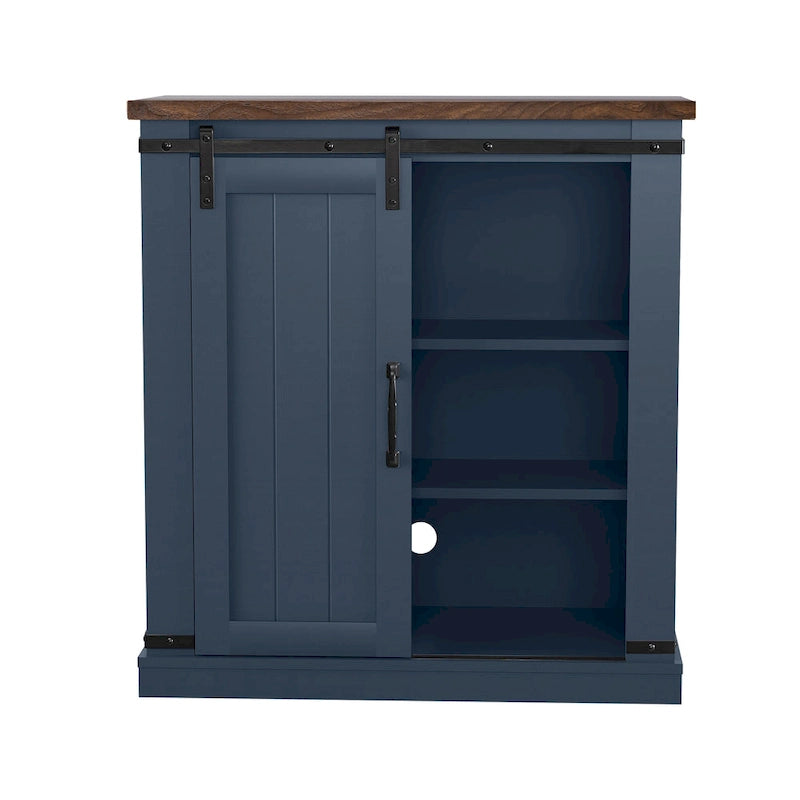 Meuble TV compact de 32 po pour téléviseurs de 40 po avec portes de grange - 32 po de largeur