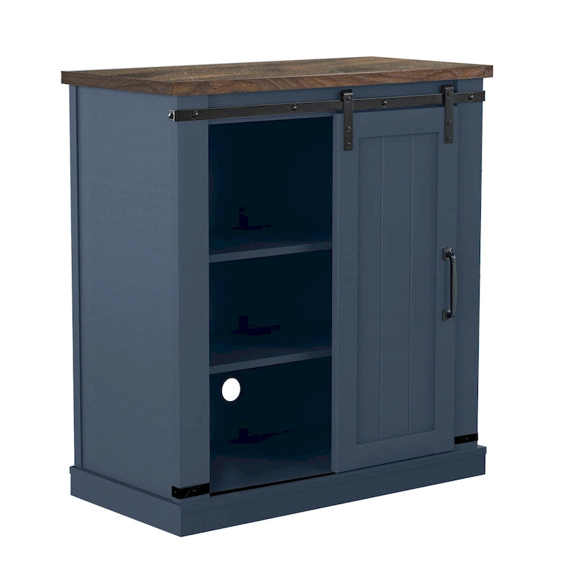 Meuble TV compact de 32 po pour téléviseurs de 40 po avec portes de grange - 32 po de largeur