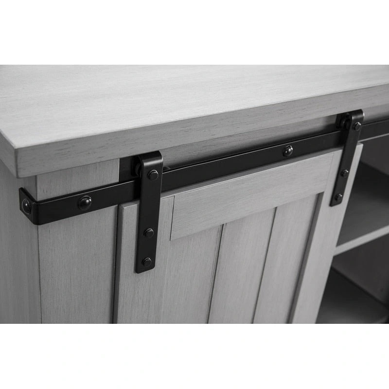 Meuble TV compact de 32 po pour téléviseurs de 40 po avec portes de grange - 32 po de largeur