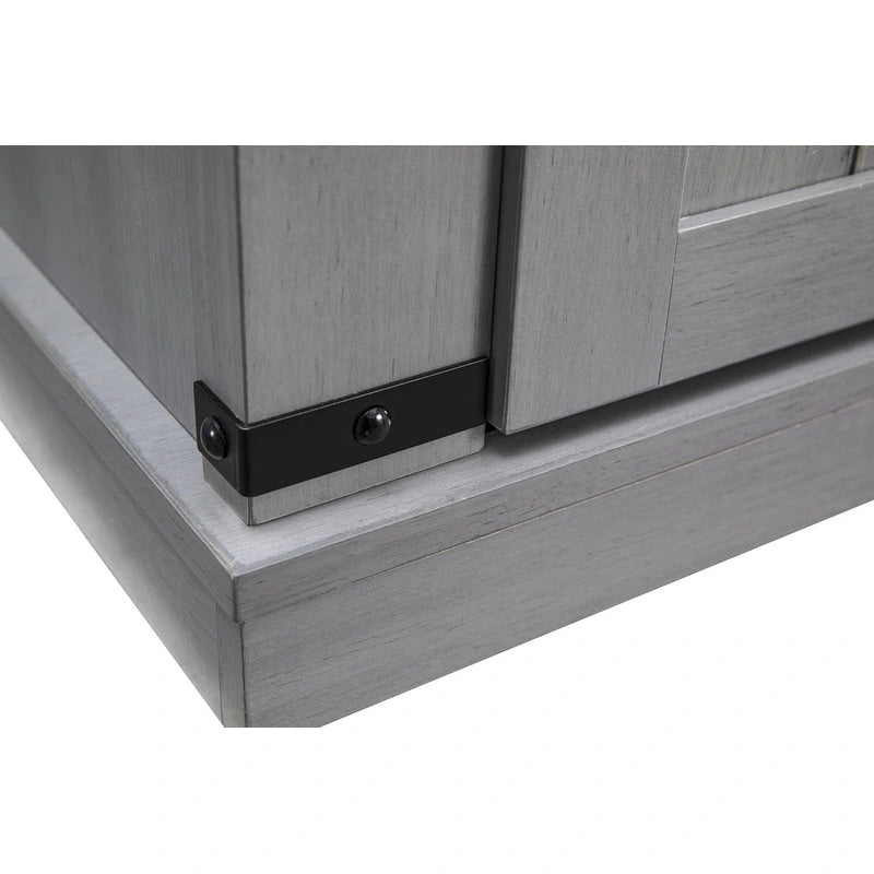 Meuble TV compact de 32 po pour téléviseurs de 40 po avec portes de grange - 32 po de largeur
