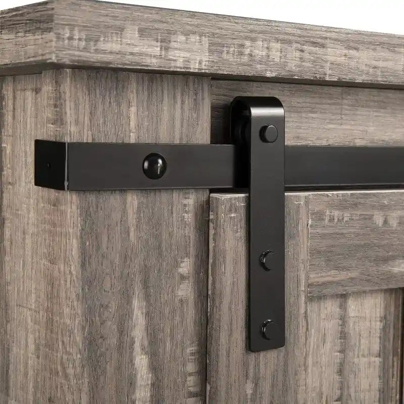 Meuble TV compact de 32 po pour téléviseurs de 40 po avec portes de grange - 32 po de largeur