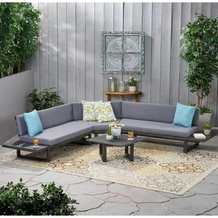 Contemporary Patio Furniture: 5-Piece Sectional Sofa Set