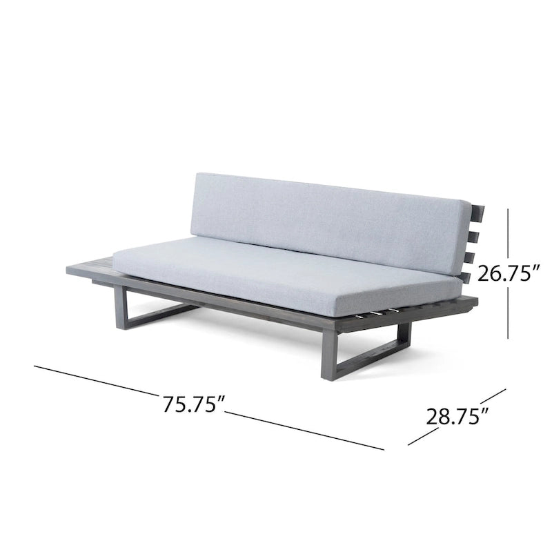 Mobilier de jardin contemporain : ensemble de canapés modulables 5 pièces