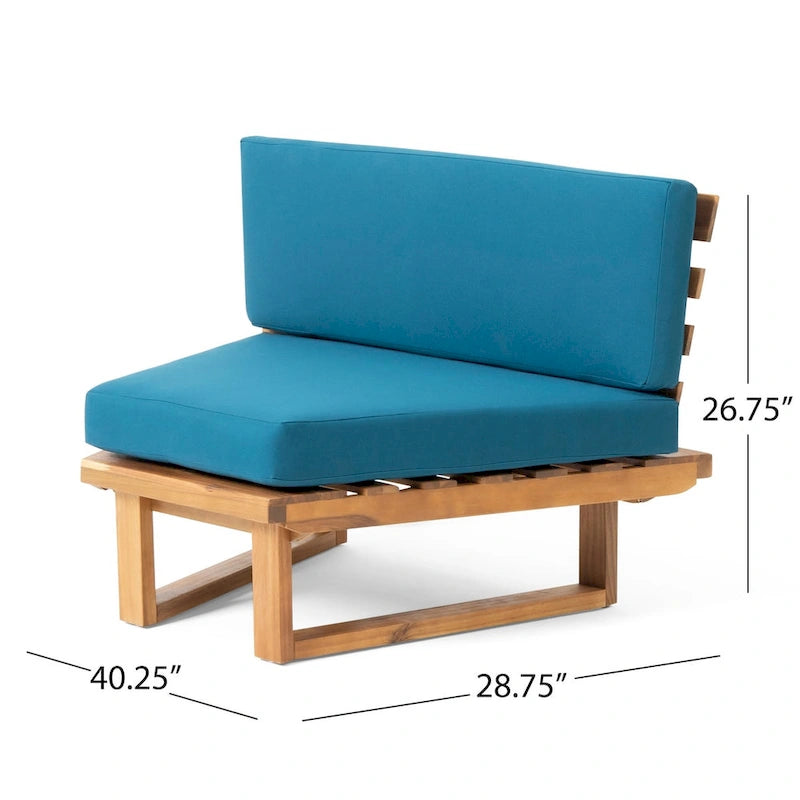 Mobilier de jardin contemporain : ensemble de canapés modulables 5 pièces