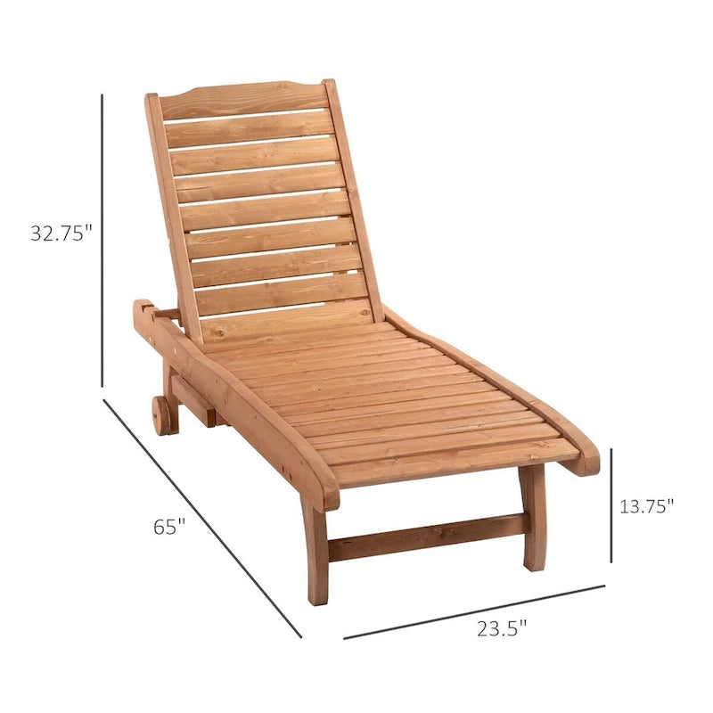Chaise longue de piscine d'extérieur, avec table intégrée et roulettes