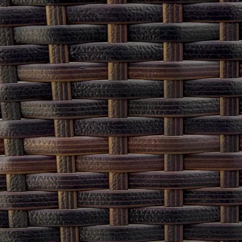 Fauteuil à bascule extérieur en osier avec siège large, cadre en acier