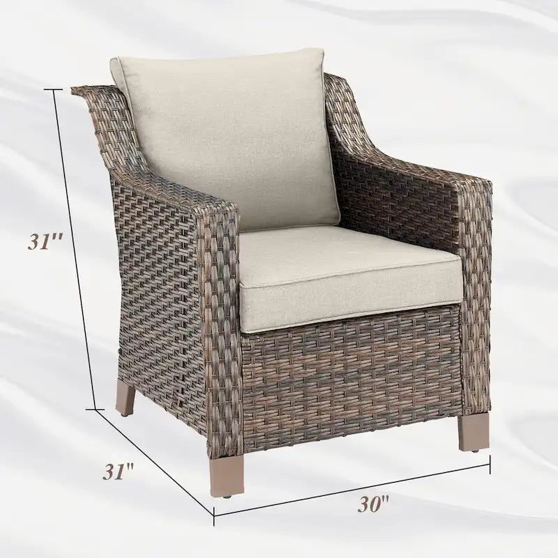 Lot de 2 chaises de patio – Marron