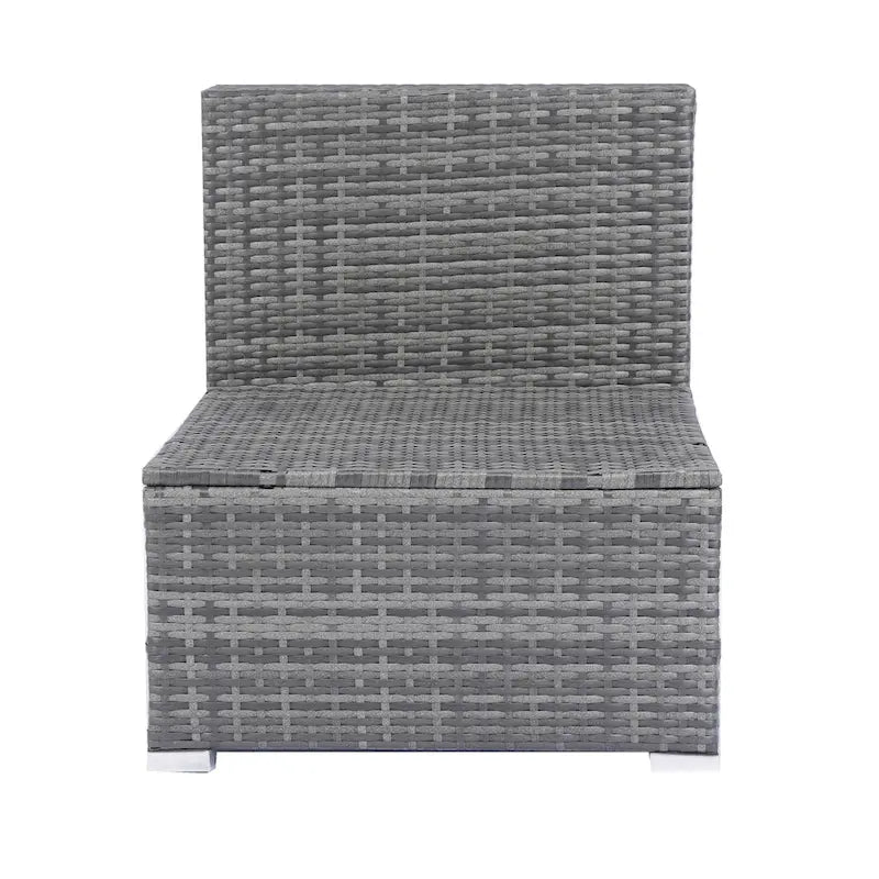 Ensemble de canapé d'angle en rotin de 8 pièces pour terrasse