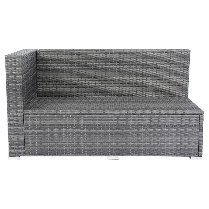 Ensemble de canapé d'angle en rotin de 8 pièces pour terrasse