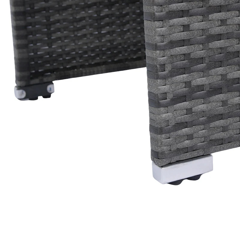 Ensemble de canapé d'angle en rotin de 8 pièces pour terrasse