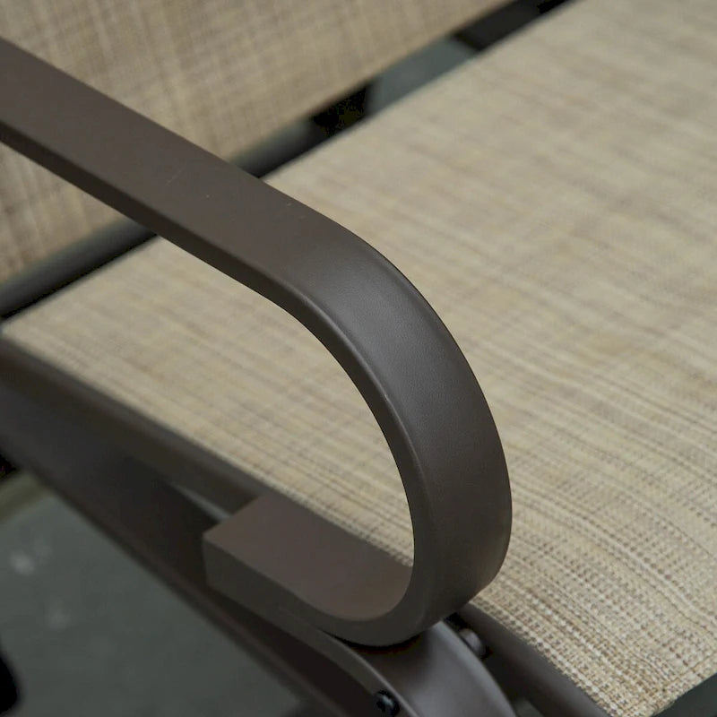 Fauteuil planeur d'extérieur avec mécanisme de bascule fluide