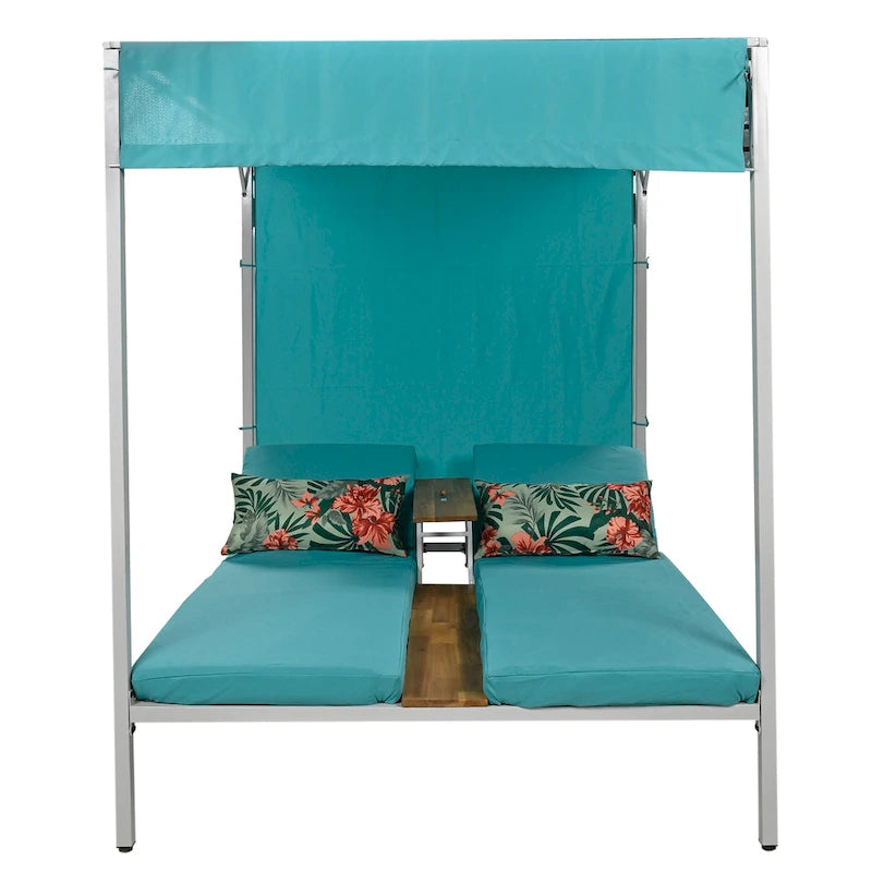 Bain de soleil/lit de repos d'extérieur avec coussins