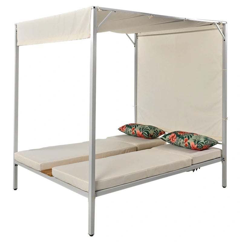 Bain de soleil/lit de repos d'extérieur avec coussins