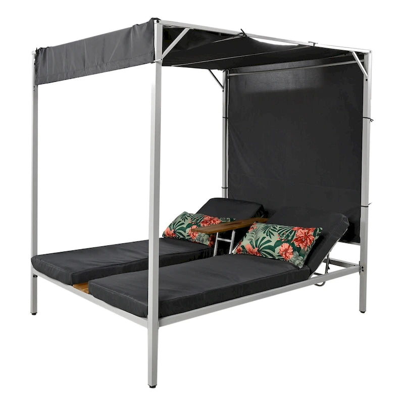 Bain de soleil/lit de repos d'extérieur avec coussins