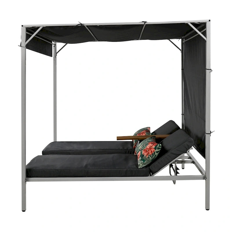 Bain de soleil/lit de repos d'extérieur avec coussins