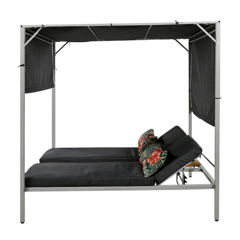 Bain de soleil/lit de repos d'extérieur avec coussins