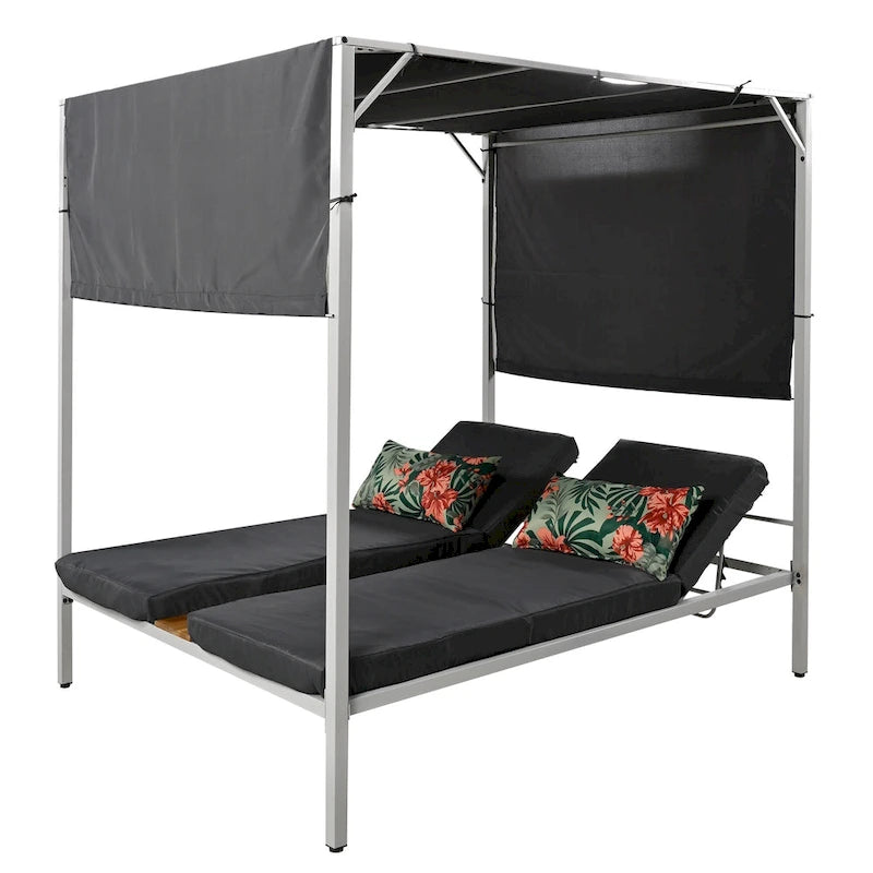 Bain de soleil/lit de repos d'extérieur avec coussins