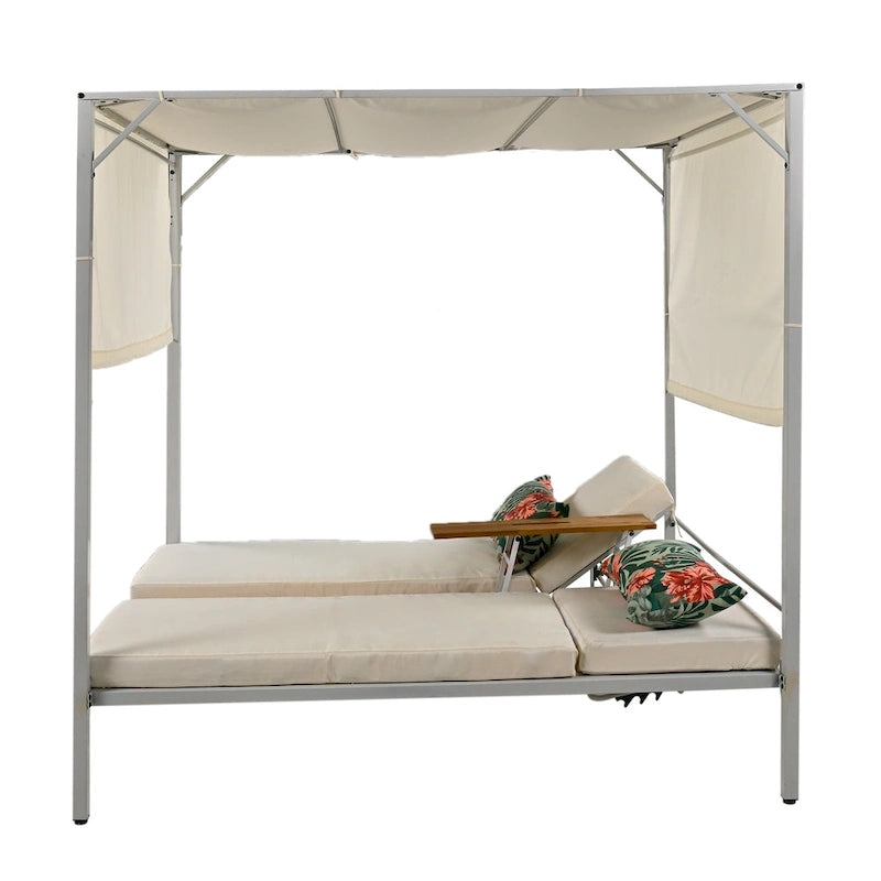 Bain de soleil/lit de repos d'extérieur avec coussins