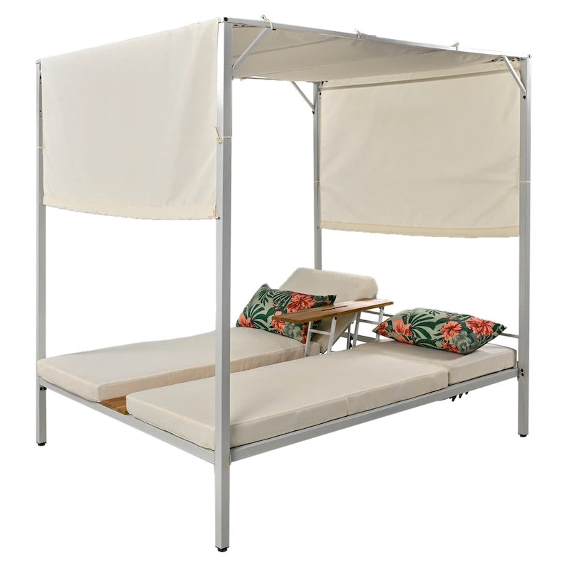 Bain de soleil/lit de repos d'extérieur avec coussins
