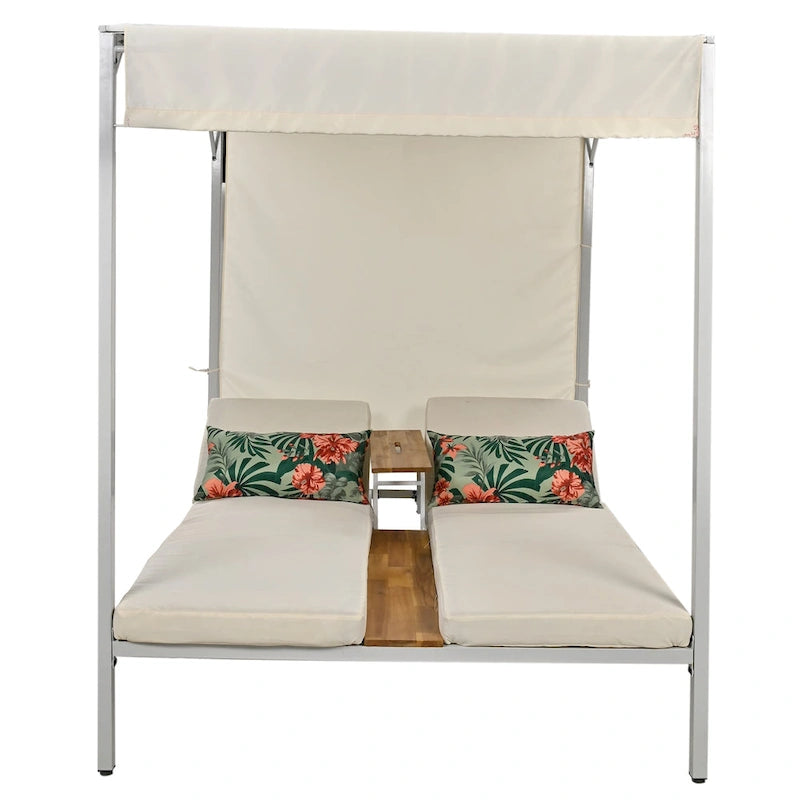 Bain de soleil/lit de repos d'extérieur avec coussins