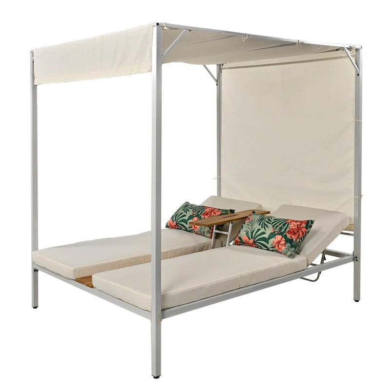 Bain de soleil/lit de repos d'extérieur avec coussins