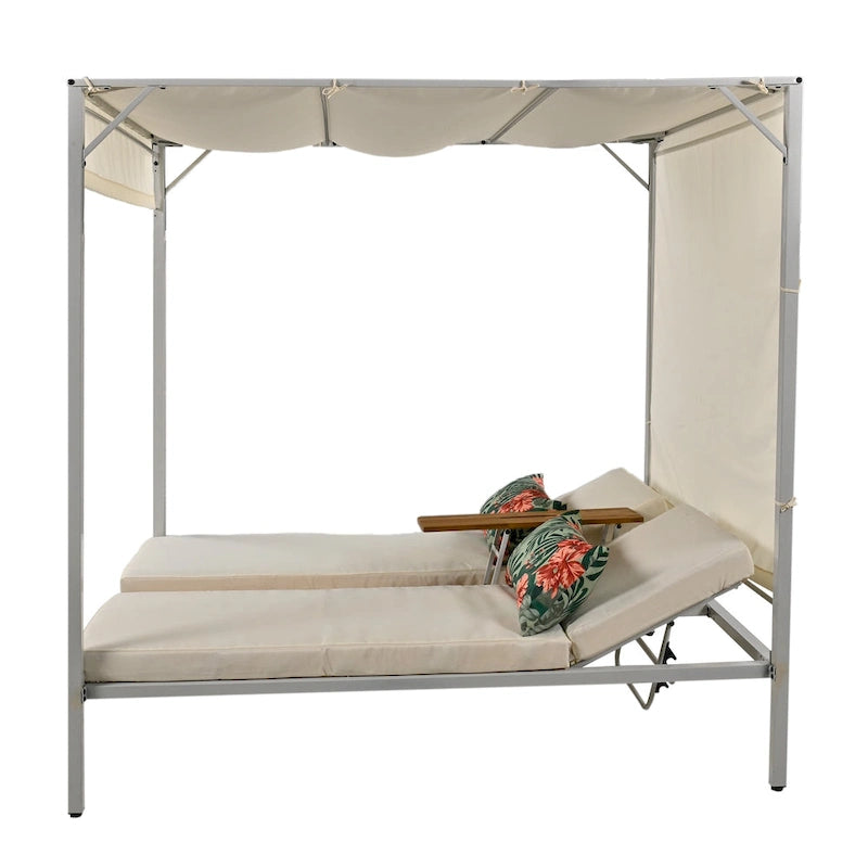 Bain de soleil/lit de repos d'extérieur avec coussins
