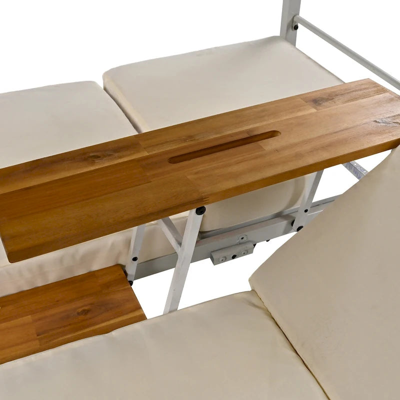 Bain de soleil/lit de repos d'extérieur avec coussins