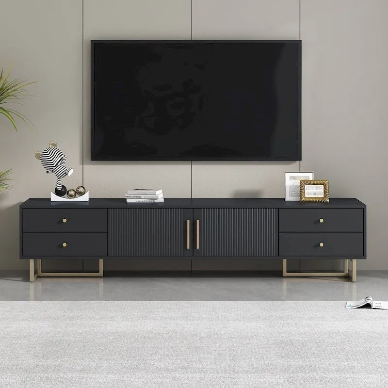Meuble TV moderne de 65+ pouces avec rangement pour salon