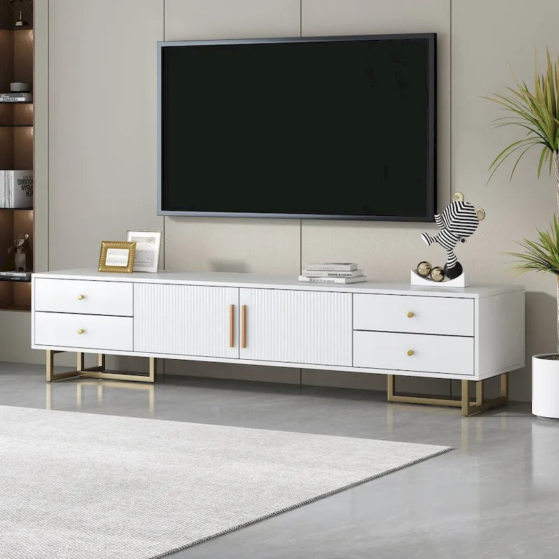 Meuble TV moderne de 65+ pouces avec rangement pour salon