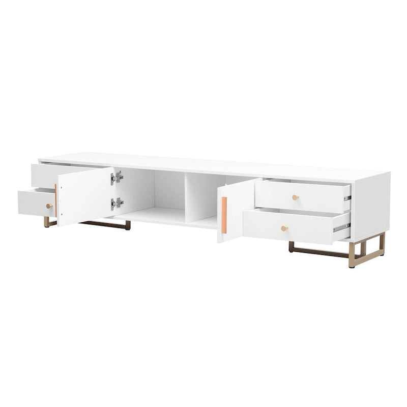 Meuble TV moderne de 65+ pouces avec rangement pour salon