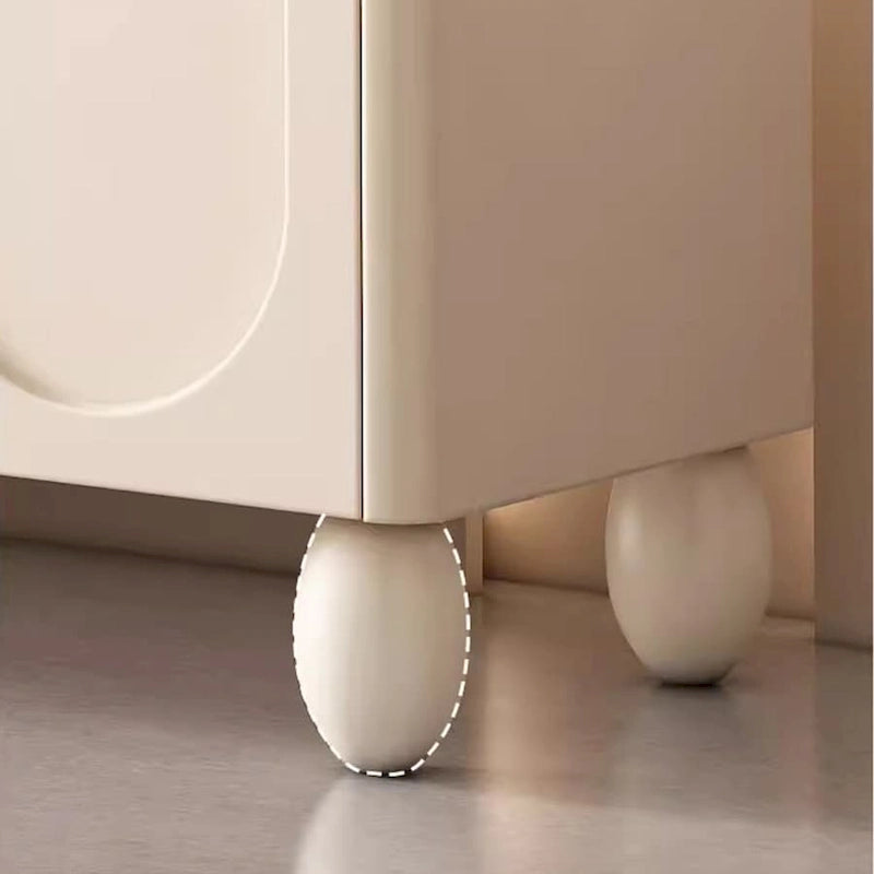 Meuble TV de 198 cm avec rangement, console média de luxe couleur crème, espace de rangement supplémentaire - 198 cm de largeur