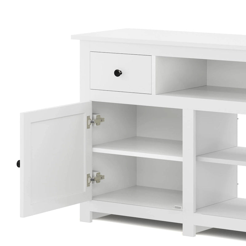 Meuble TV de ferme Moasis 70, meuble de divertissement avec prise de courant pour téléviseurs jusqu'à 80 pouces - 70L x 15,5W x 30H