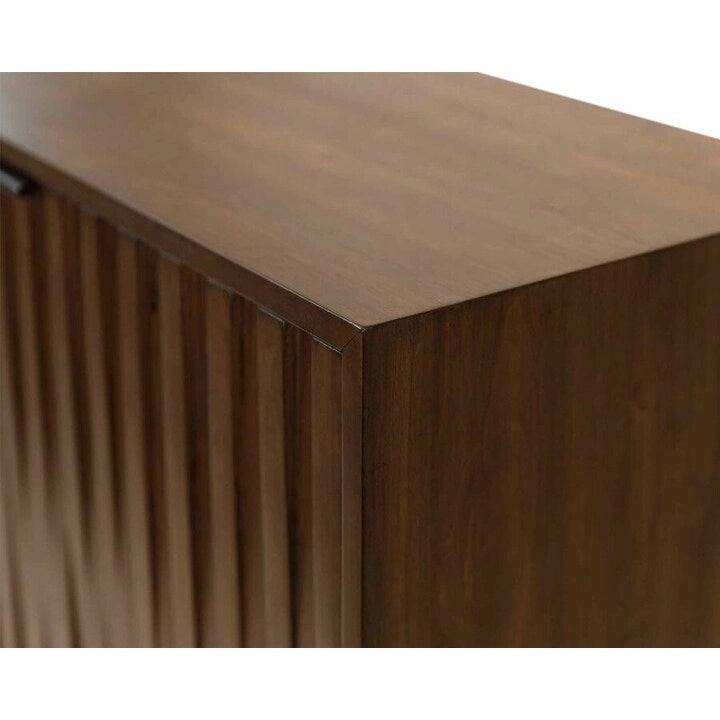 Console/Crédence moderne du milieu du siècle, console de bureau, crédence d'appoint, marron