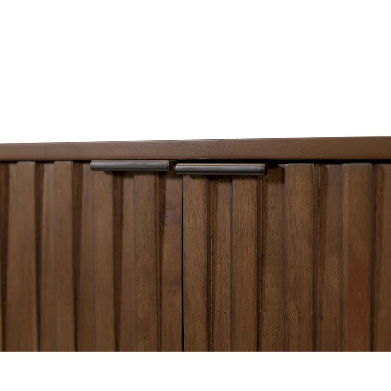 Console/Crédence moderne du milieu du siècle, console de bureau, crédence d'appoint, marron