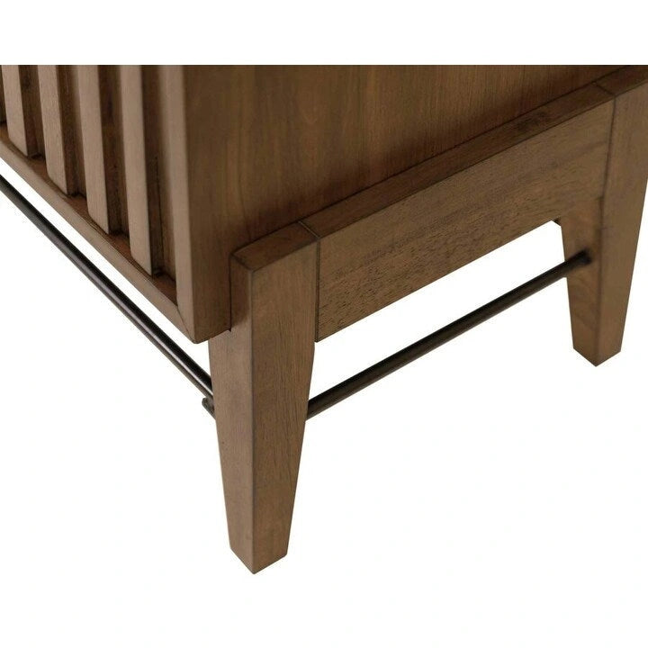 Console/Crédence moderne du milieu du siècle, console de bureau, crédence d'appoint, marron