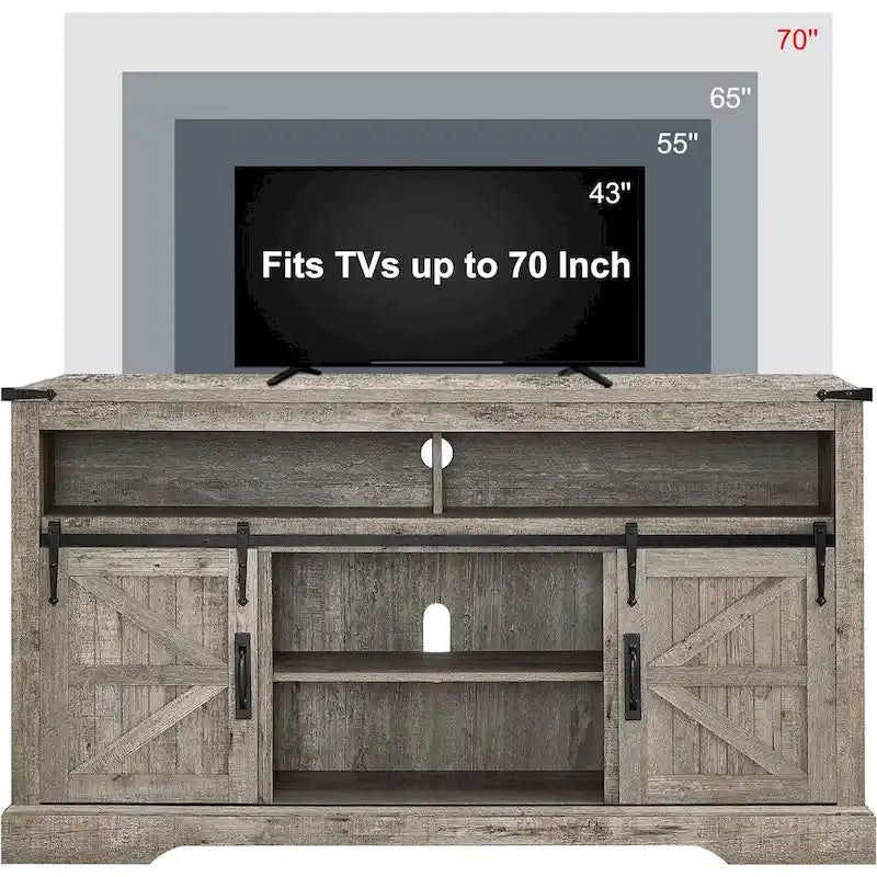 Meuble TV en bois de ferme, Meuble TV haut, Meuble console multimédia