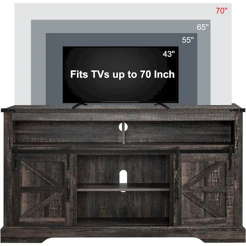 Meuble TV en bois de ferme, Meuble TV haut, Meuble console multimédia