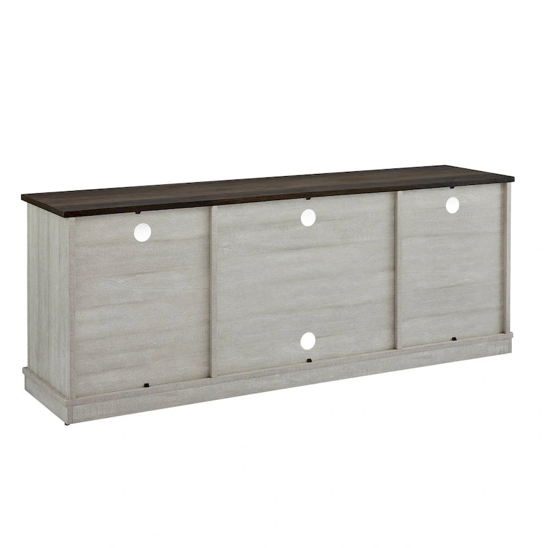 Meuble TV en bois foncé vieilli de 162,5 cm de large pour téléviseurs jusqu'à 70 po – 162,5 cm de large