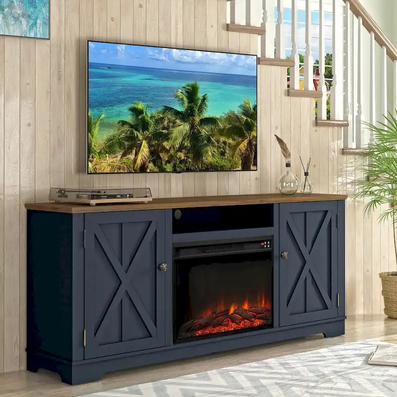 Meuble TV de ferme 70 po pour téléviseurs jusqu'à 75 po - 70 po de largeur
