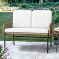 Moasis Patio Wicker Loverseat - 39.4L x23.6W x 33.1H