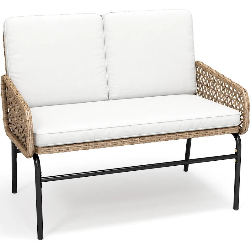 Canapé deux places en osier Moasis pour terrasse – 100L x 60l x 84H cm