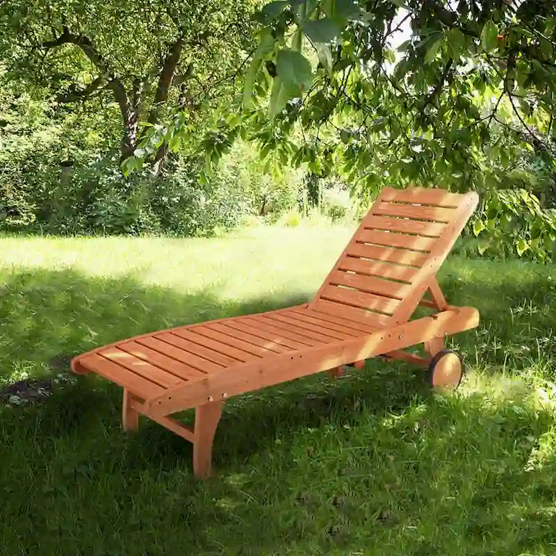 Outdoor Garden Chaise Lounges With Wheels And Drawers