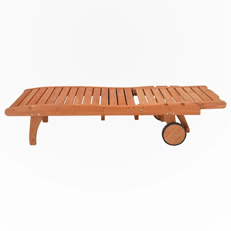 Chaises longues de jardin d'extérieur avec roulettes et tiroirs