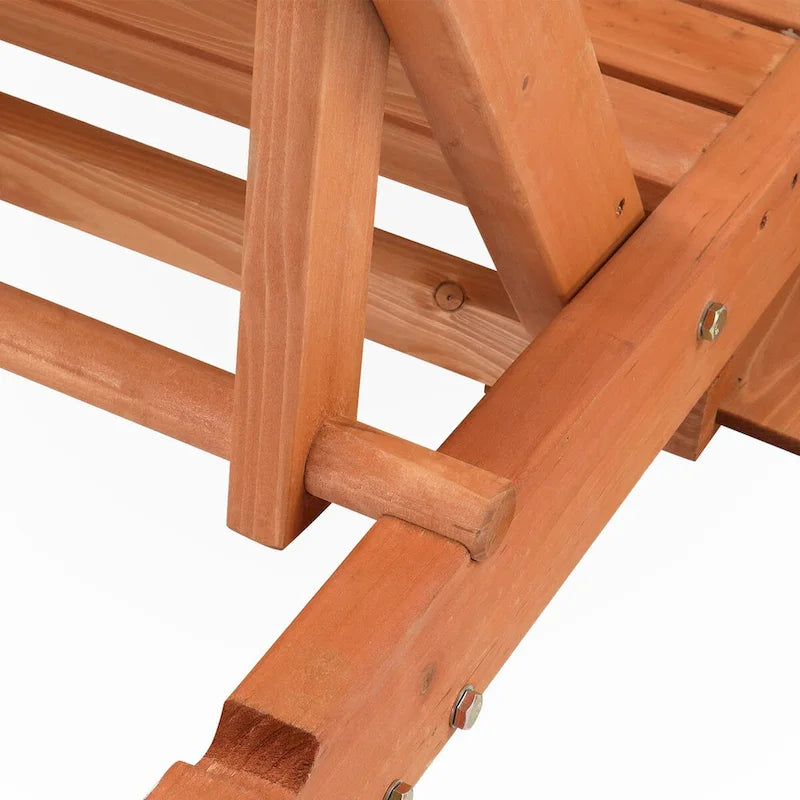 Chaises longues de jardin d'extérieur avec roulettes et tiroirs