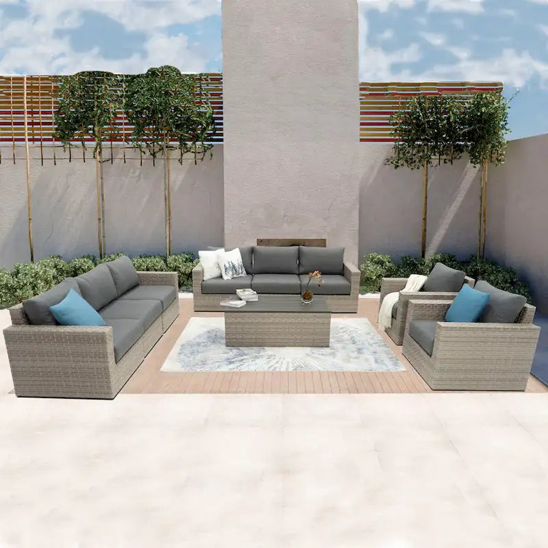 Ensemble de mobilier de jardin Avalon Bay 9 pièces