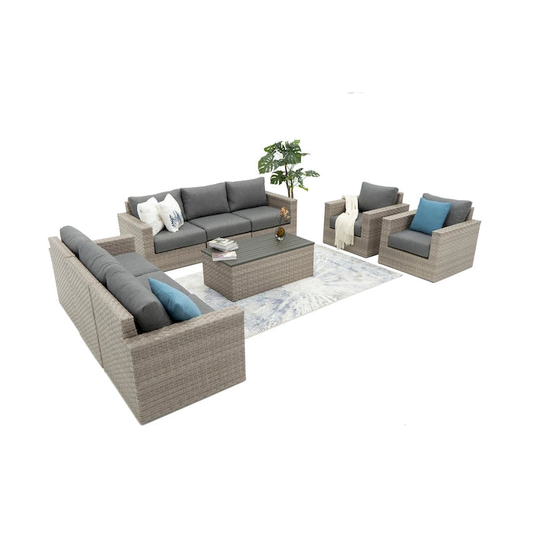 Ensemble de mobilier de jardin Avalon Bay 9 pièces